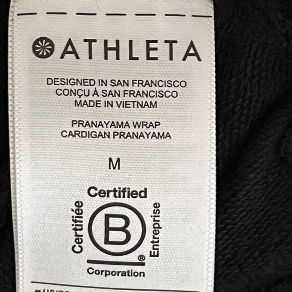 Athleta Pranayama Restore Wrap Cardigan Medium Lounge Neutral Athleisure *flaw - Picture 9 of 14